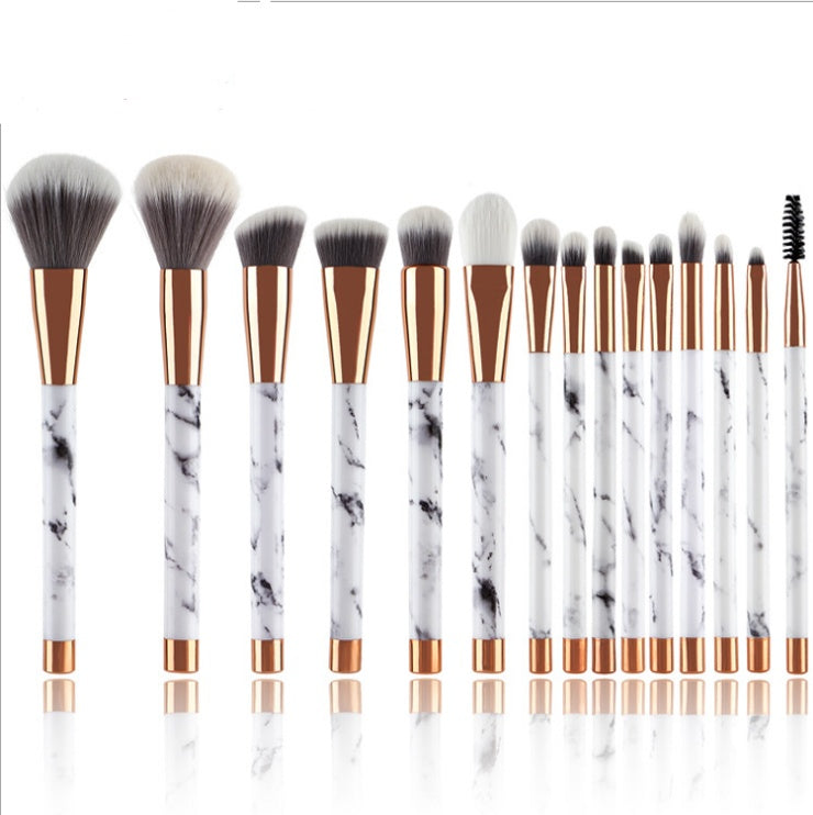 11-piece Marble makeup brush set